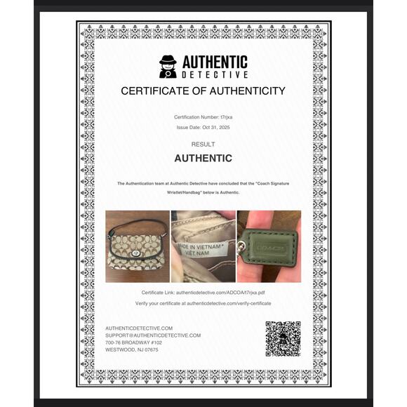 Vintage Y2K Coach Signature Canvas Turnlock Mini Bag Wristlet Brown - Picture 8 of 8